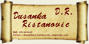 Dušanka Ristanović vizit kartica